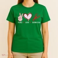 Peace Love Crawfish Boil Gift T-Shirt thumb 4