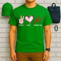 Peace Love Crawfish Boil Gift T-Shirt thumb 6
