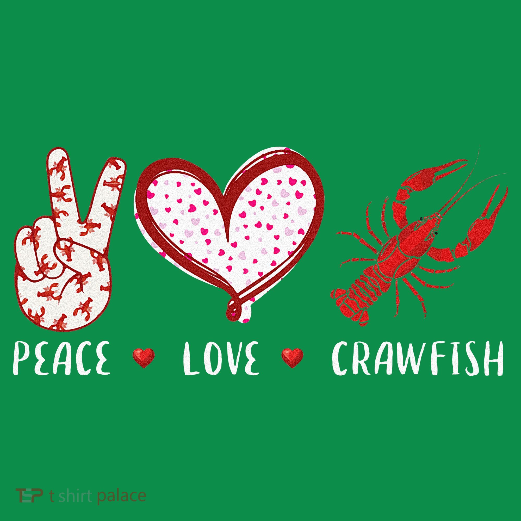 Peace Love Crawfish Boil Gift Polo