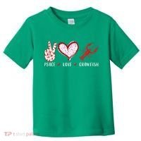 Peace Love Crawfish Boil Gift Toddler T-Shirt thumb 0