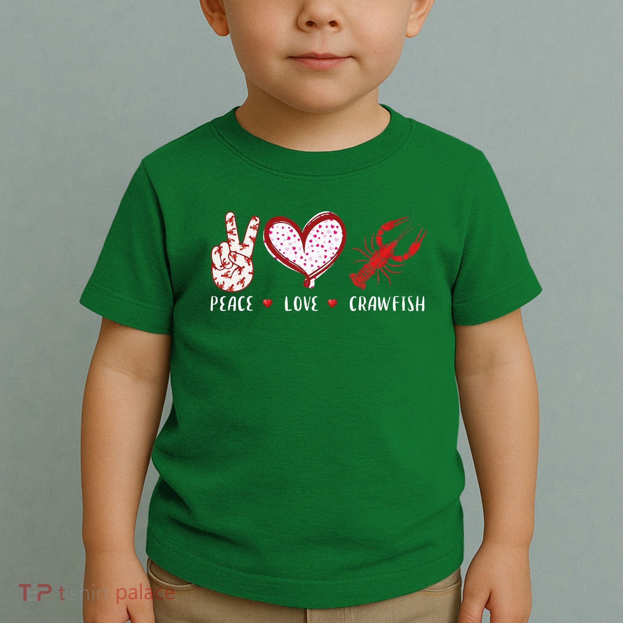 Peace Love Crawfish Boil Gift Toddler T-Shirt