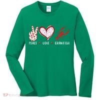 Peace Love Crawfish Boil Gift Women's Long Sleeve Shirt thumb 0