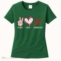 Peace Love Crawfish Boil Gift Women's T-Shirt thumb 0