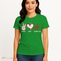 Peace Love Crawfish Boil Gift Women's T-Shirt thumb 4