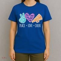 Peace Love Cheer Cheerleader Teen Girls Funny Cheerleading Gift T-Shirt thumb 4