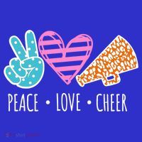 Peace Love Cheer Cheerleader Teen Girls Funny Cheerleading Gift T-Shirt thumb 7