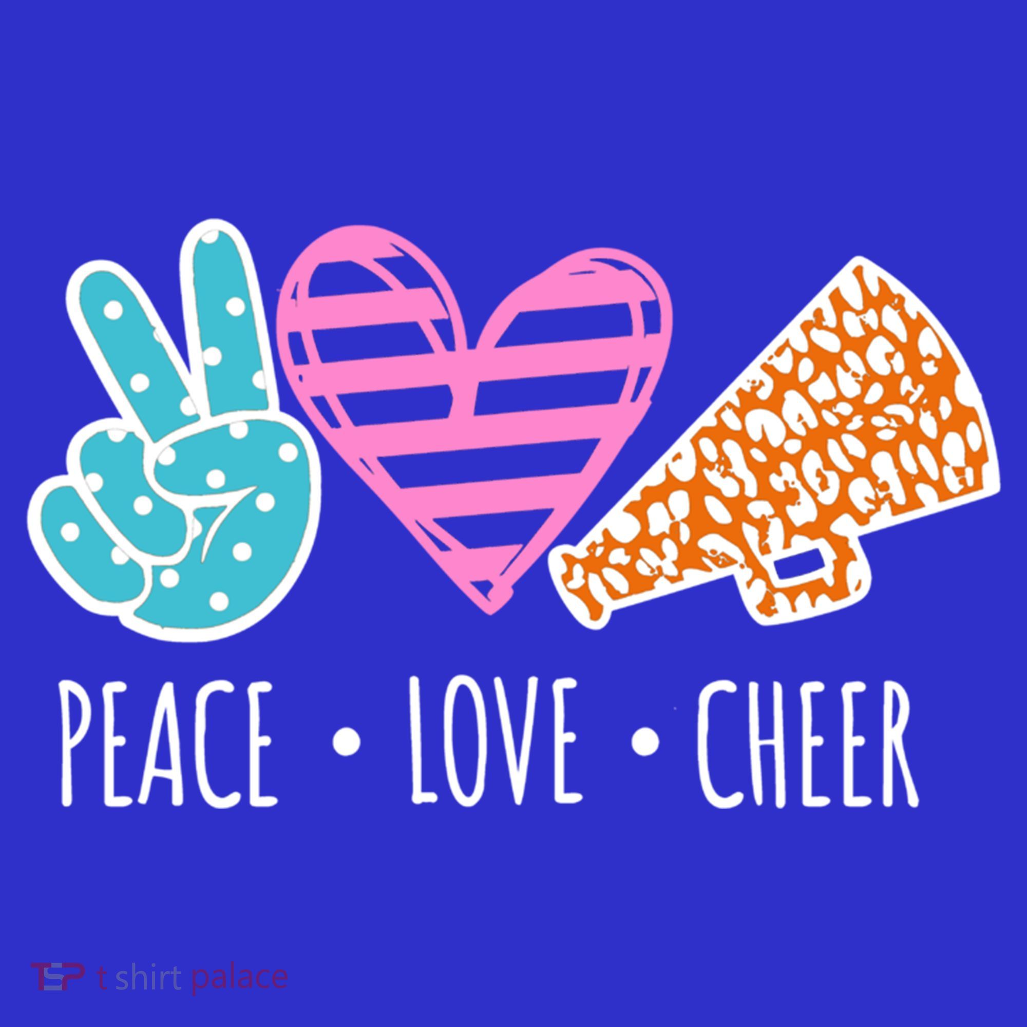 Peace Love Cheer Cheerleader Teen Girls Funny Cheerleading Gift T-Shirt