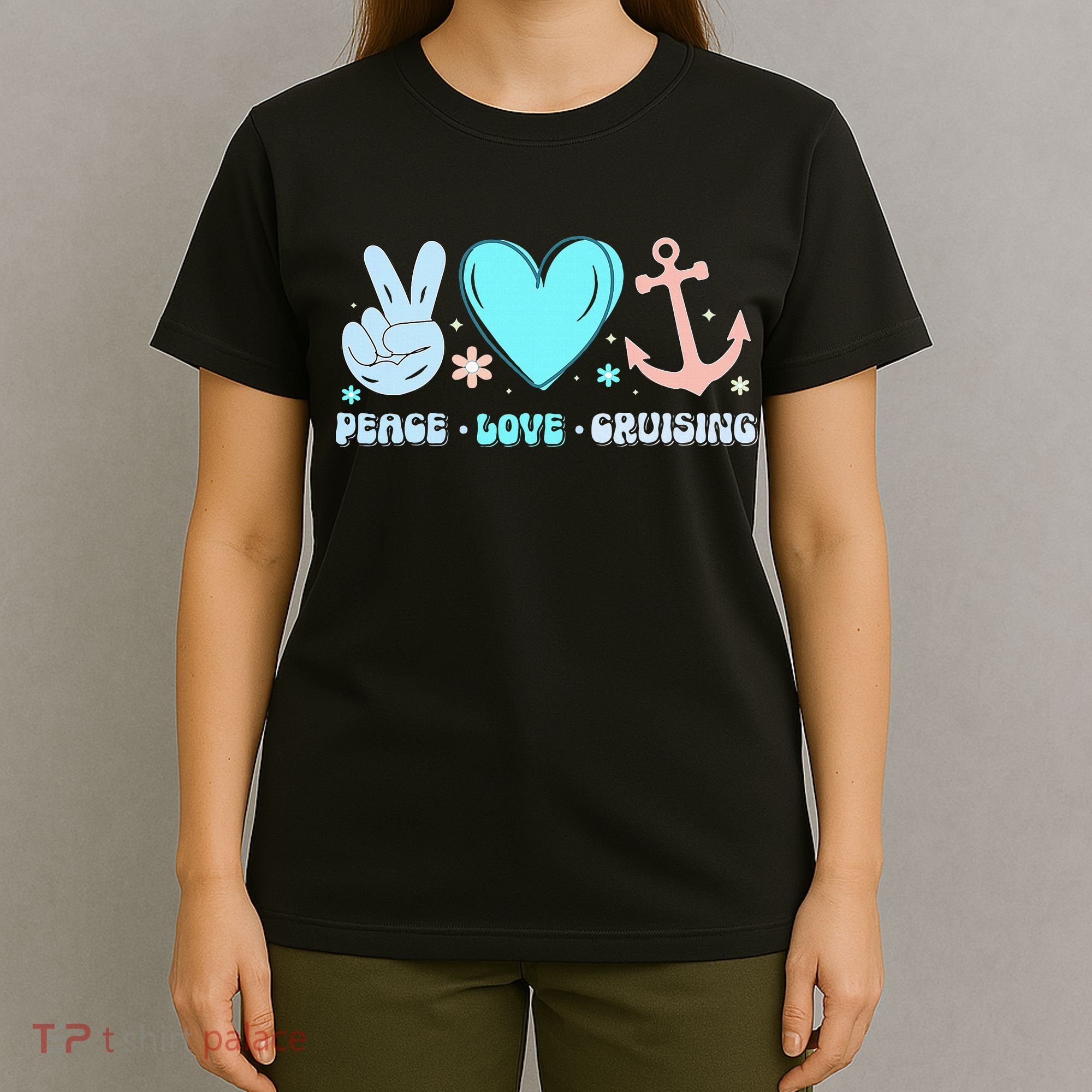 Peace Love Cruising Ocean Vacation Cruise Ship Family T-Shirt
