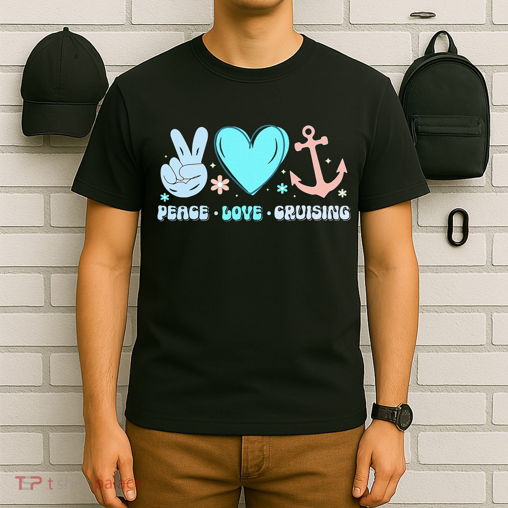 Peace Love Cruising Ocean Vacation Cruise Ship Family T-Shirt