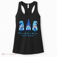 Peace Love Cure Gnome Diabetes Awareness Survivors Gifts Women's Tank Top thumb 0