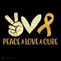 Peace Love Cure Childhood Cancer Awareness Coffee Mug thumb 5