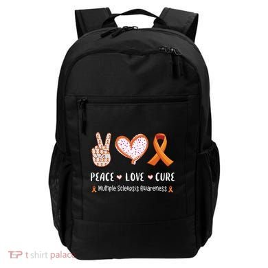 Peace Love Cure Multiple Sclerosis Awareness Gift Backpack