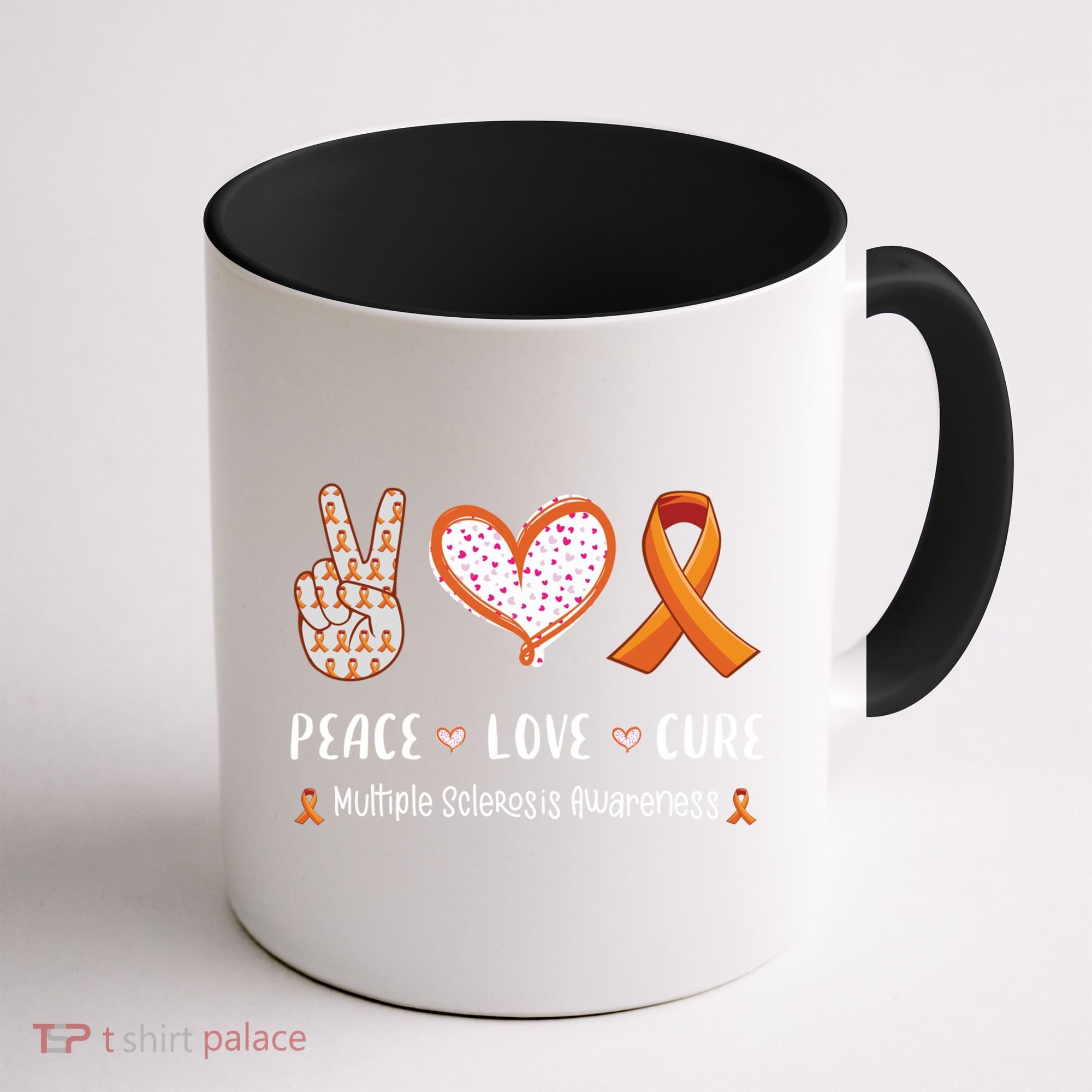 Peace Love Cure Multiple Sclerosis Awareness Gift Coffee Mug
