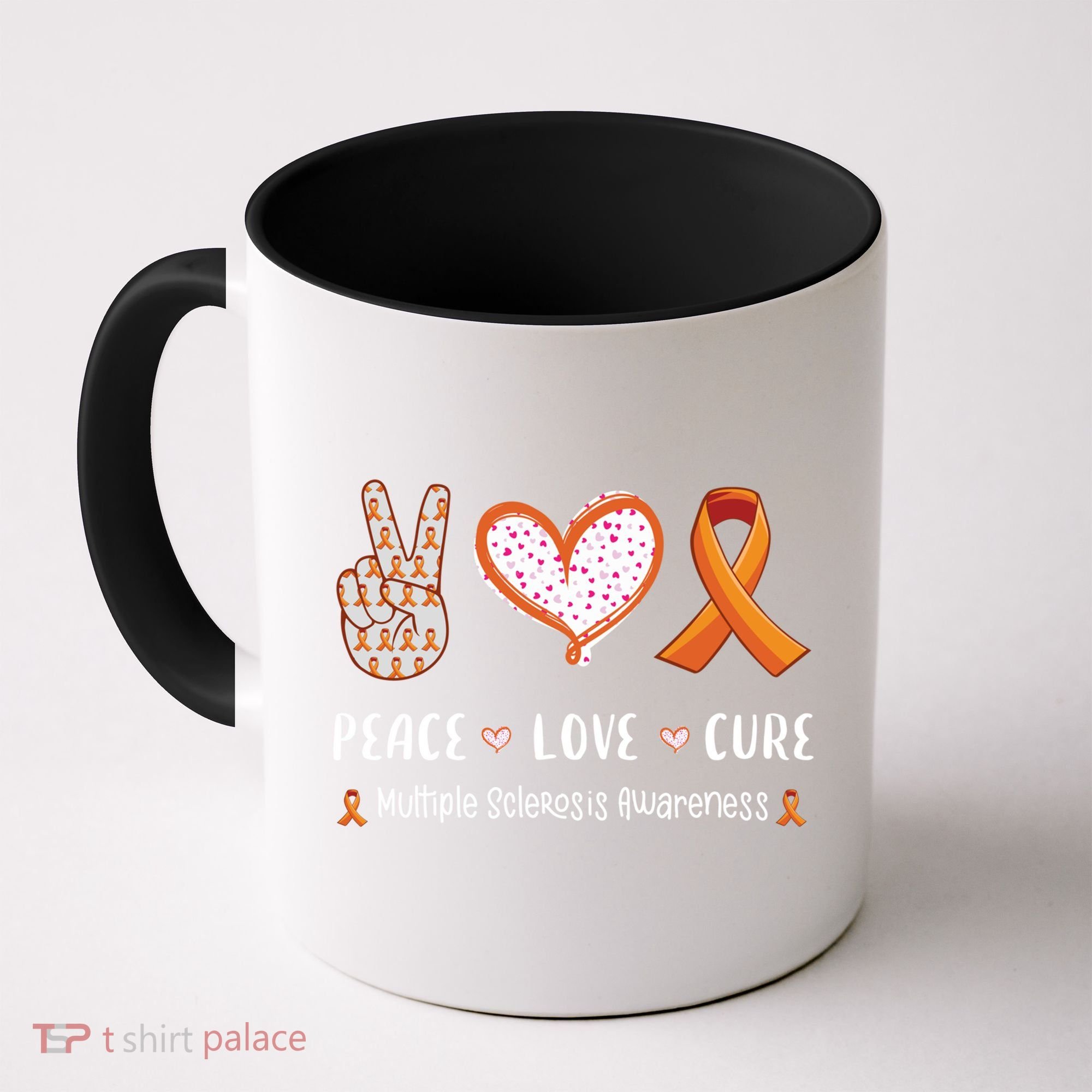 Peace Love Cure Multiple Sclerosis Awareness Gift Coffee Mug