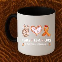 Peace Love Cure Multiple Sclerosis Awareness Gift Coffee Mug thumb 2