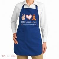 Peace Love Cure Multiple Sclerosis Awareness Gift Apron thumb 2