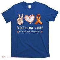 Peace Love Cure Multiple Sclerosis Awareness Gift T-Shirt thumb 0