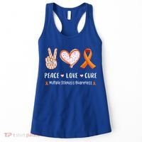 Peace Love Cure Multiple Sclerosis Awareness Gift Women's Tank Top thumb 0