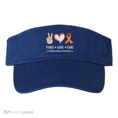Peace Love Cure Multiple Sclerosis Awareness Gift Visor