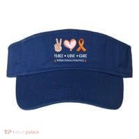 Peace Love Cure Multiple Sclerosis Awareness Gift Visor thumb 0