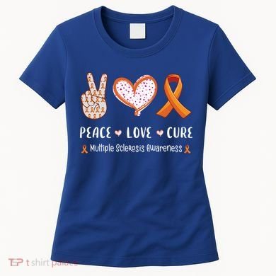 Peace Love Cure Multiple Sclerosis Awareness Gift Women's T-Shirt