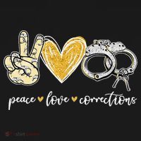 Peace Love Corrections Handcuff Funny Police Officer Gifts Women's Tank Top thumb 5