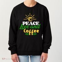 Peace Love & Coffee Motif Women's Sweatshirt thumb 0