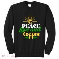 Peace Love & Coffee Motif Sweatshirt thumb 0