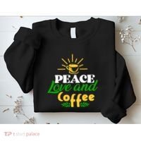 Peace Love & Coffee Motif Sweatshirt thumb 2
