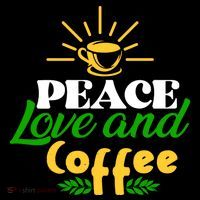 Peace Love & Coffee Motif Sweatshirt thumb 3