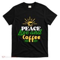 Peace Love & Coffee Motif T-Shirt thumb 0