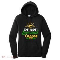Peace Love & Coffee Motif Women's Hoodie thumb 0