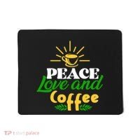 Peace Love & Coffee Motif Mousepad thumb 0