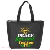 Peace Love & Coffee Motif Tote Bag thumb 0