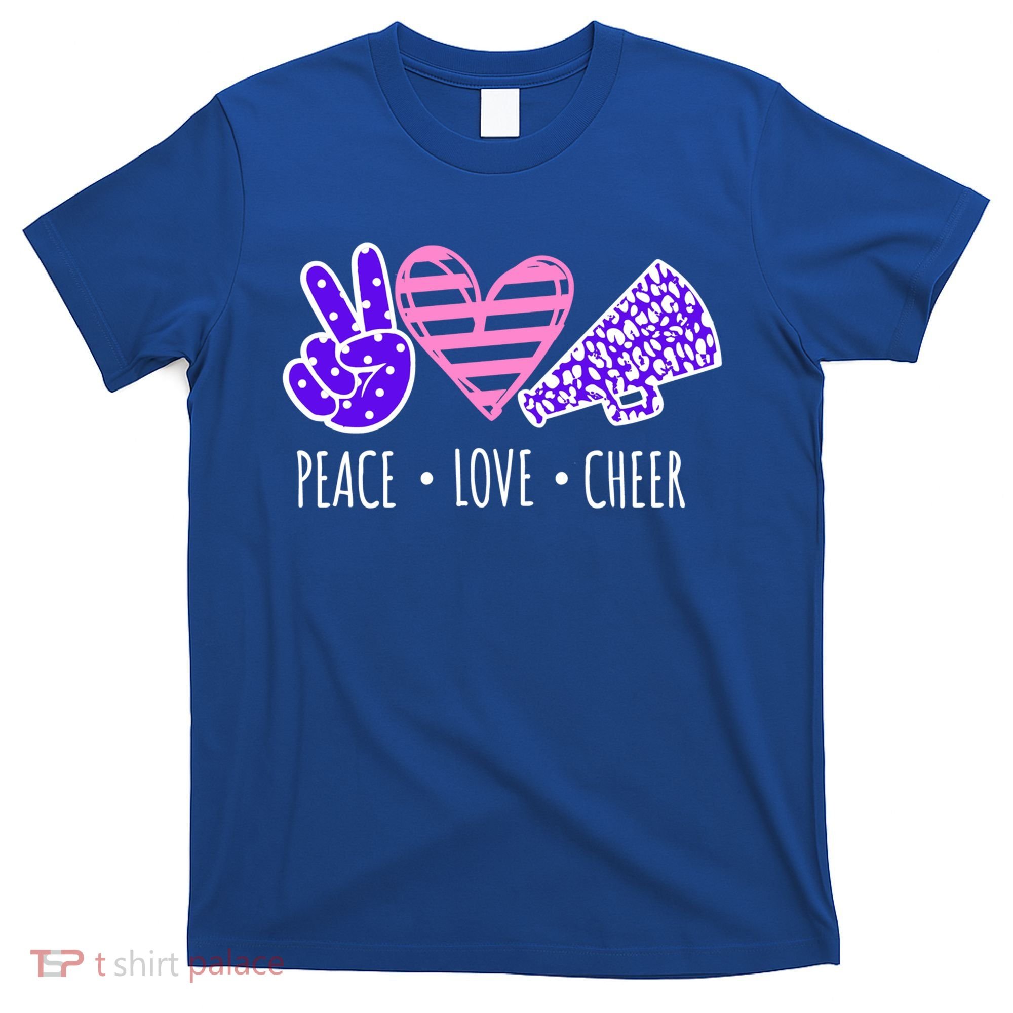 Peace Love Cheer Cheerleader Teen Girls Funny Cheerleading Gift T-Shirt