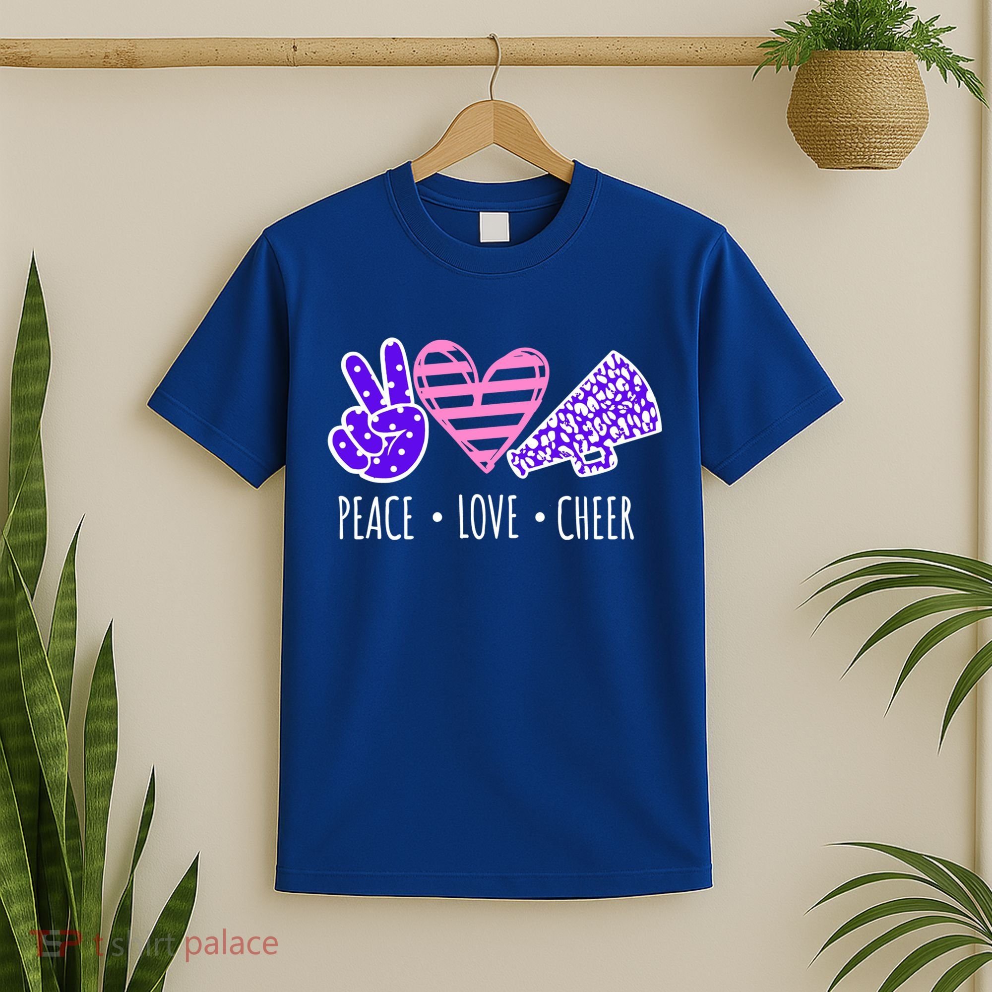 Peace Love Cheer Cheerleader Teen Girls Funny Cheerleading Gift T-Shirt