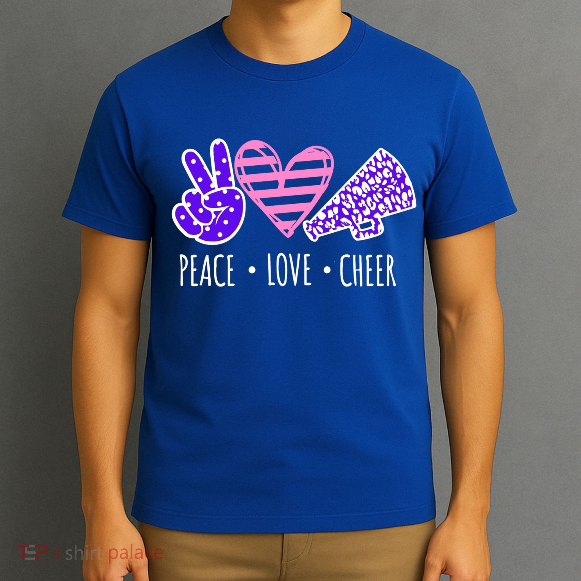 Peace Love Cheer Cheerleader Teen Girls Funny Cheerleading Gift T-Shirt
