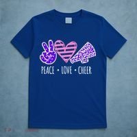 Peace Love Cheer Cheerleader Teen Girls Funny Cheerleading Gift T-Shirt thumb 5