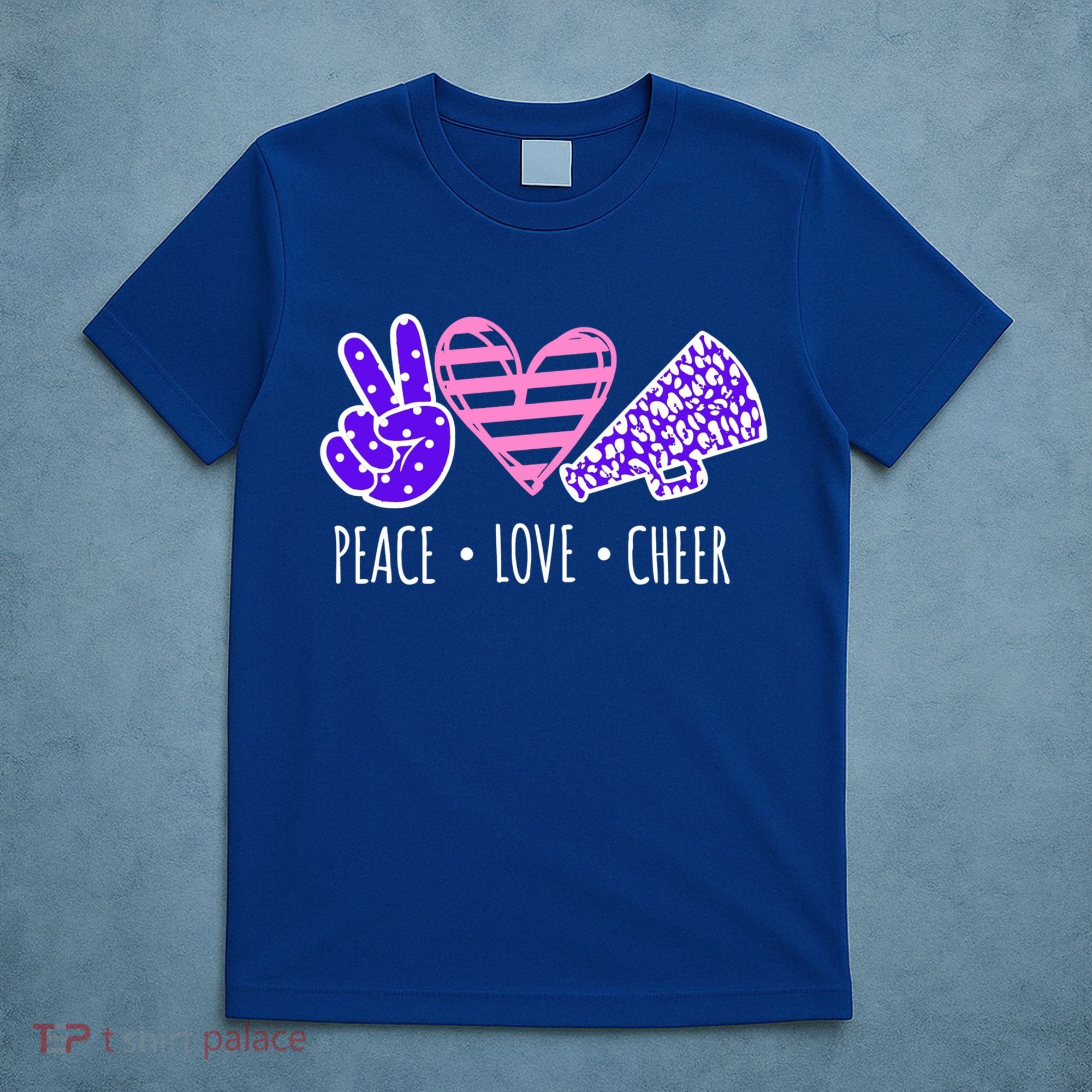 Peace Love Cheer Cheerleader Teen Girls Funny Cheerleading Gift T-Shirt