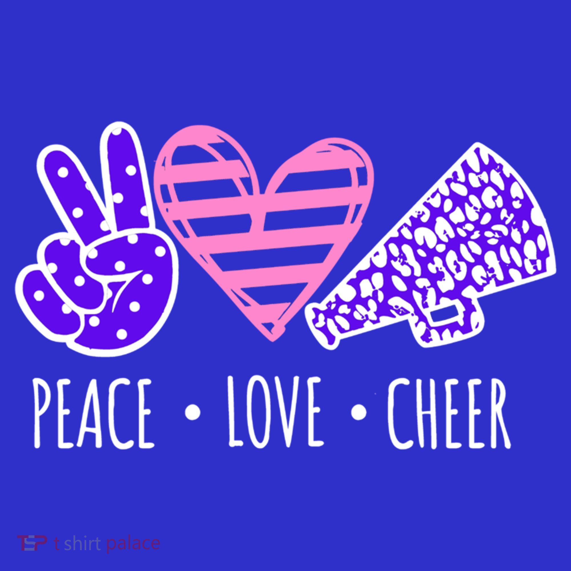 Peace Love Cheer Cheerleader Teen Girls Funny Cheerleading Gift T-Shirt