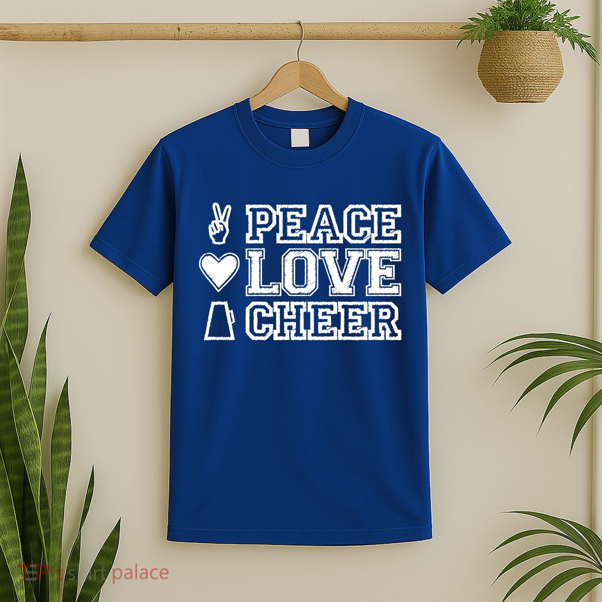 Peace Love Cheer Cheerleader Teen Girls Funny Cheerleading Cute Gift T-Shirt