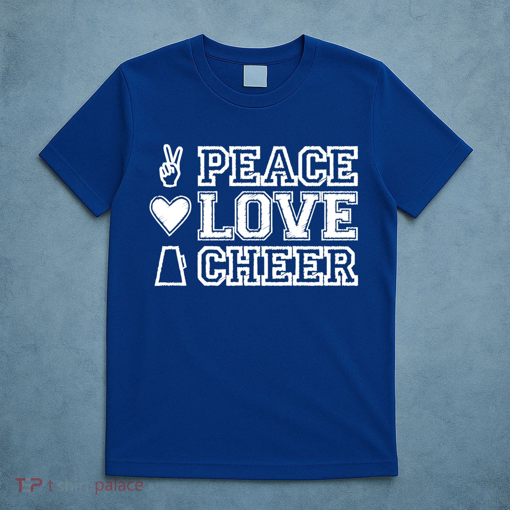 Peace Love Cheer Cheerleader Teen Girls Funny Cheerleading Cute Gift T-Shirt