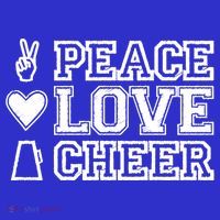 Peace Love Cheer Cheerleader Teen Girls Funny Cheerleading Cute Gift T-Shirt thumb 7