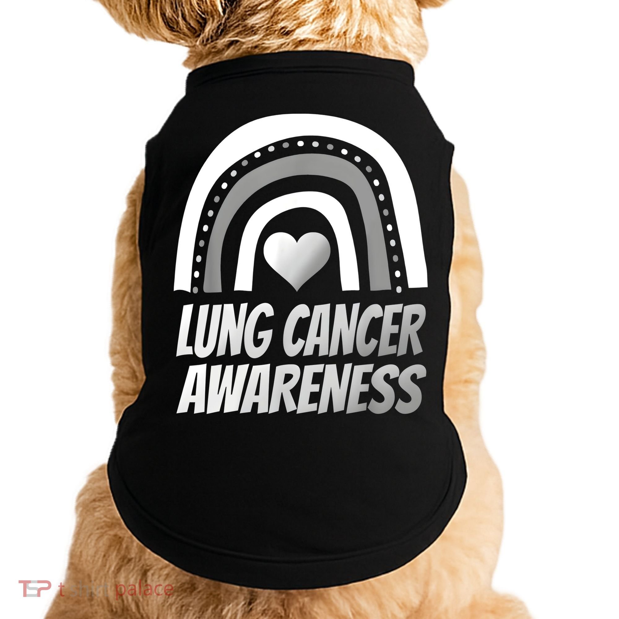 Proud Lung Cancer Rainbow Warrior Survivor Doggie Tank