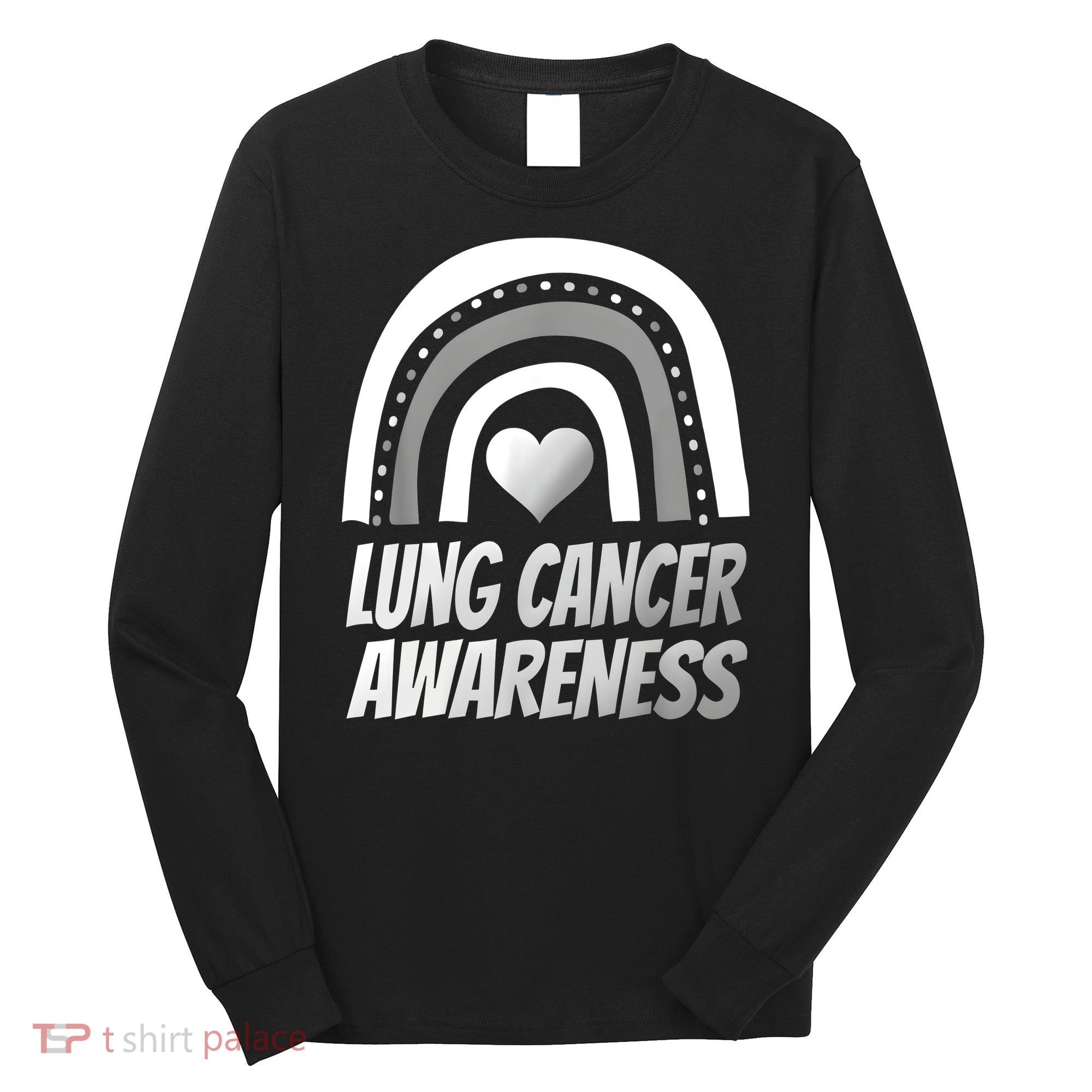 Proud Lung Cancer Rainbow Warrior Survivor Long Sleeve Shirt