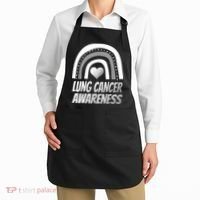 Proud Lung Cancer Rainbow Warrior Survivor Apron thumb 2