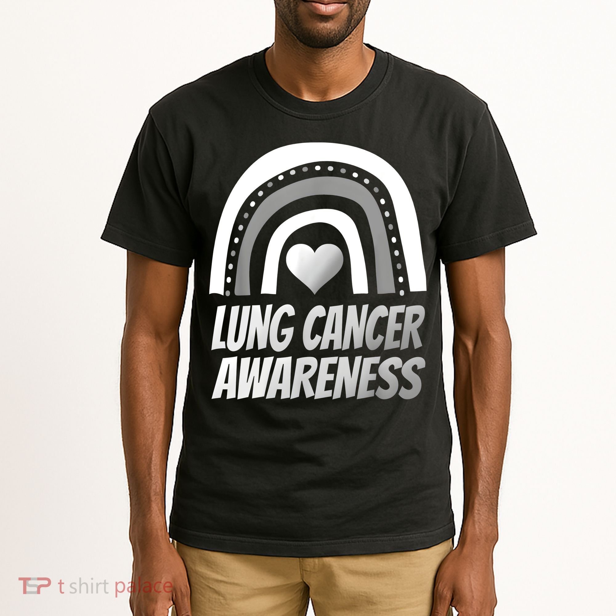 Proud Lung Cancer Rainbow Warrior Survivor Tall T-Shirt