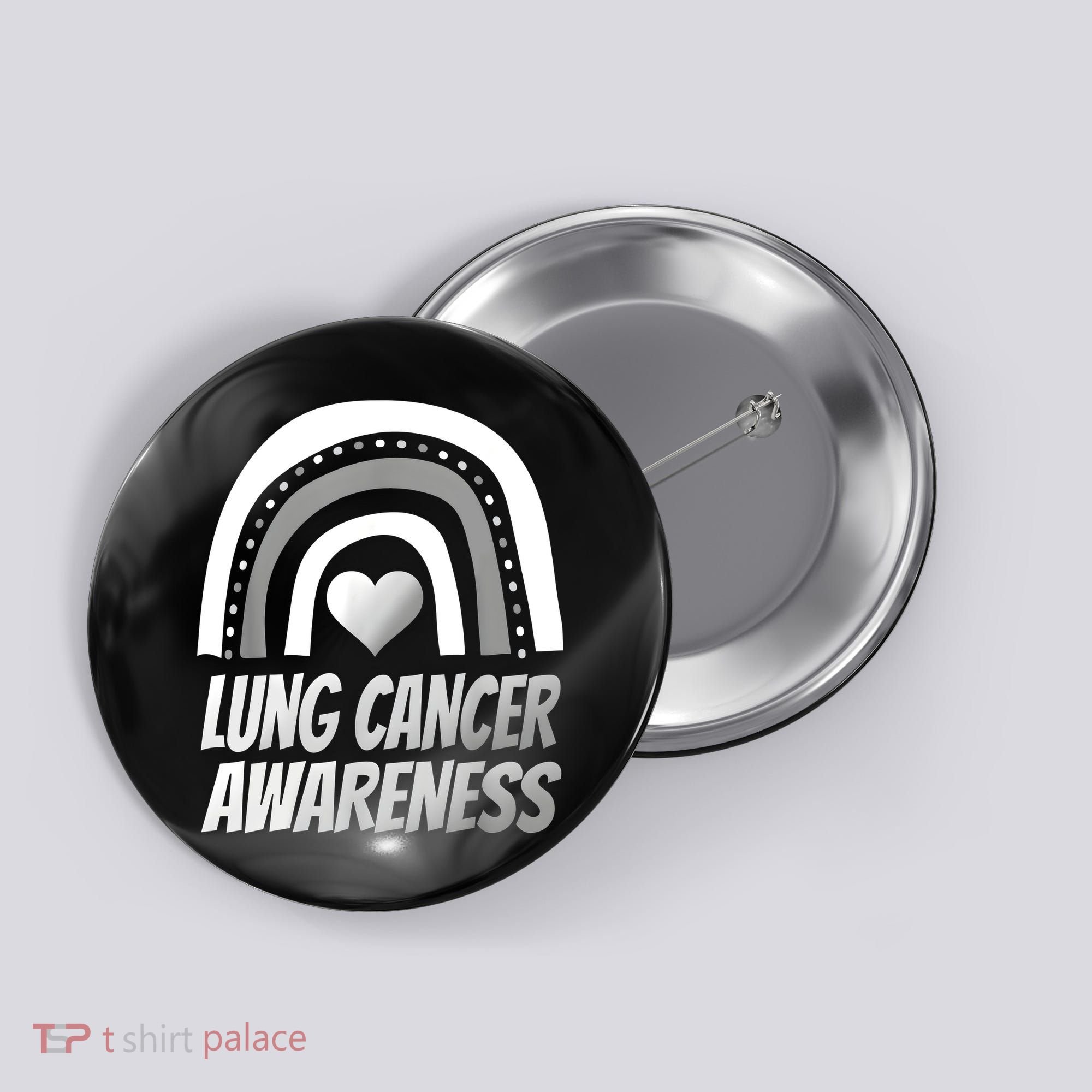 Proud Lung Cancer Rainbow Warrior Survivor Button