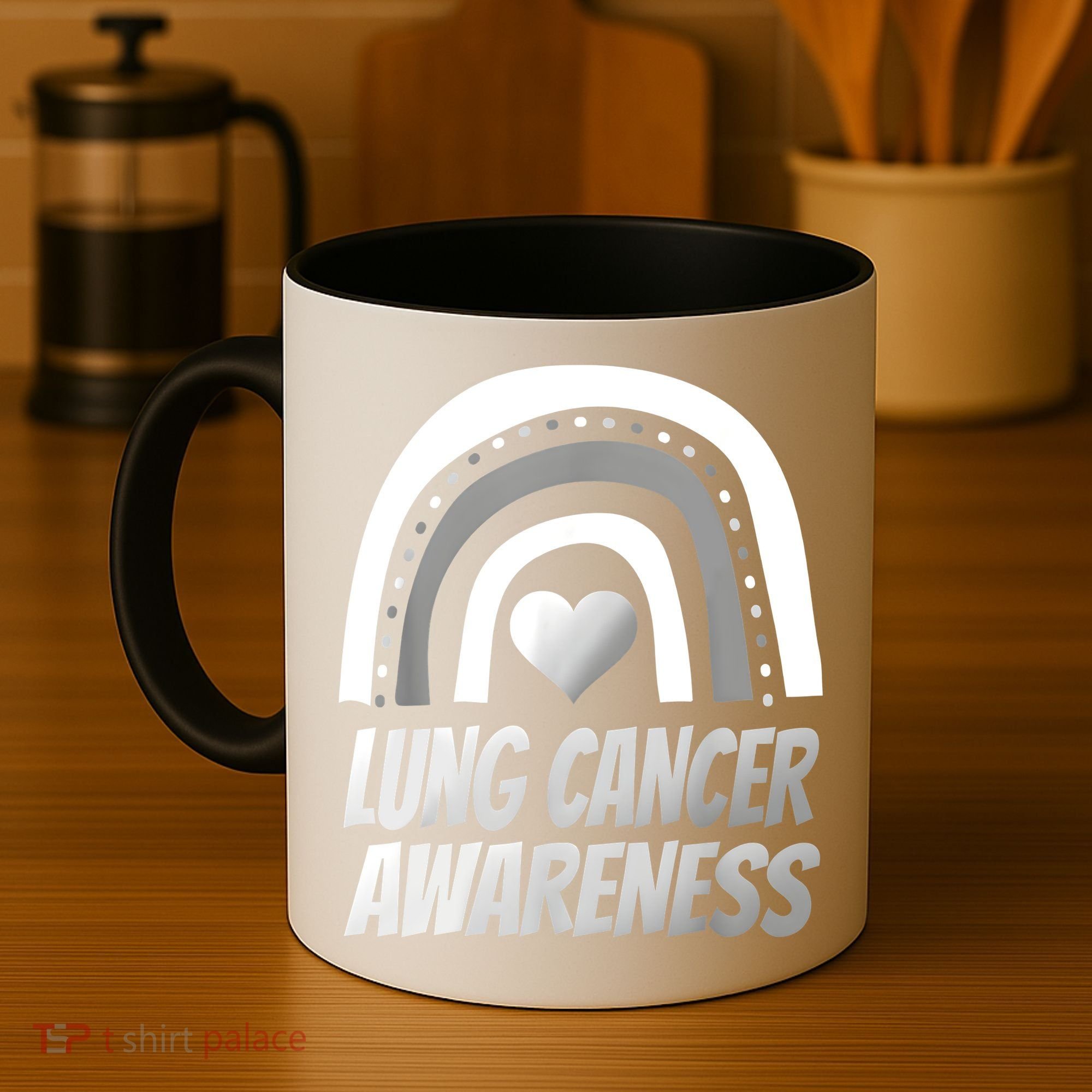 Proud Lung Cancer Rainbow Warrior Survivor Coffee Mug
