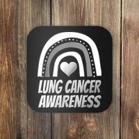 Proud Lung Cancer Rainbow Warrior Survivor Coaster thumb 0